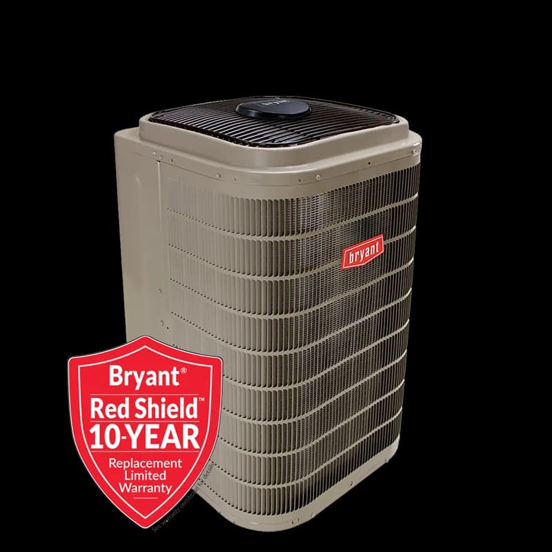 Bryant 290VAN Evolution variable-speed heat pump with Red Shield badge
