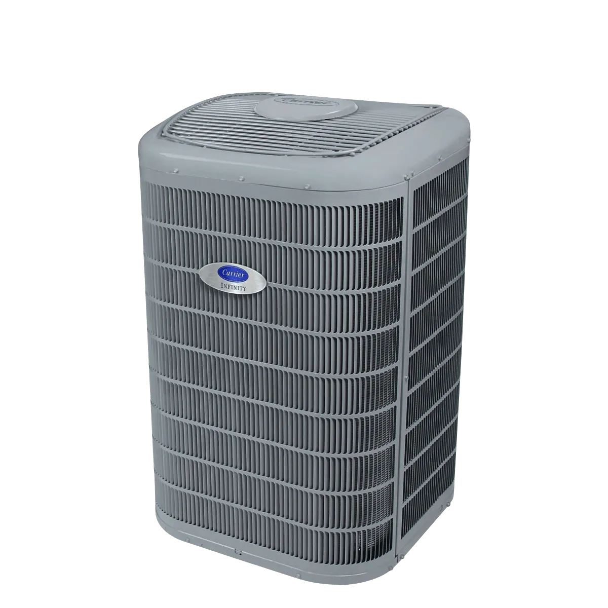 Carrier Infinity 20 heat pump 27VNA0 angled product view