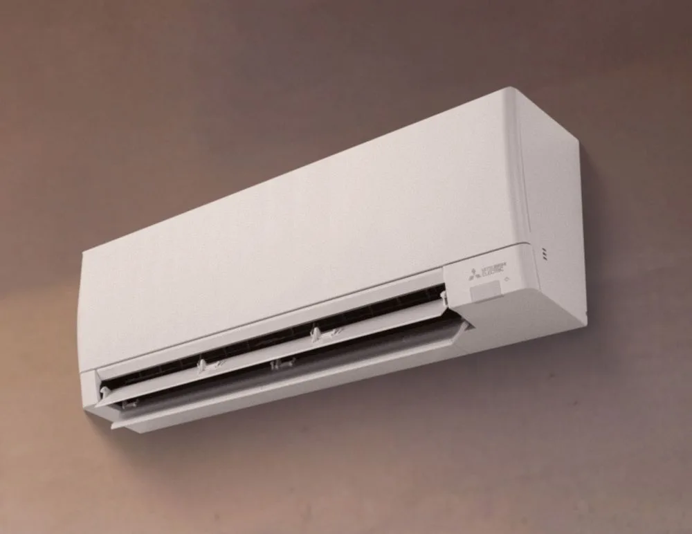 Mitsubishi Electric GX wall-mounted indoor unit in a finished living space